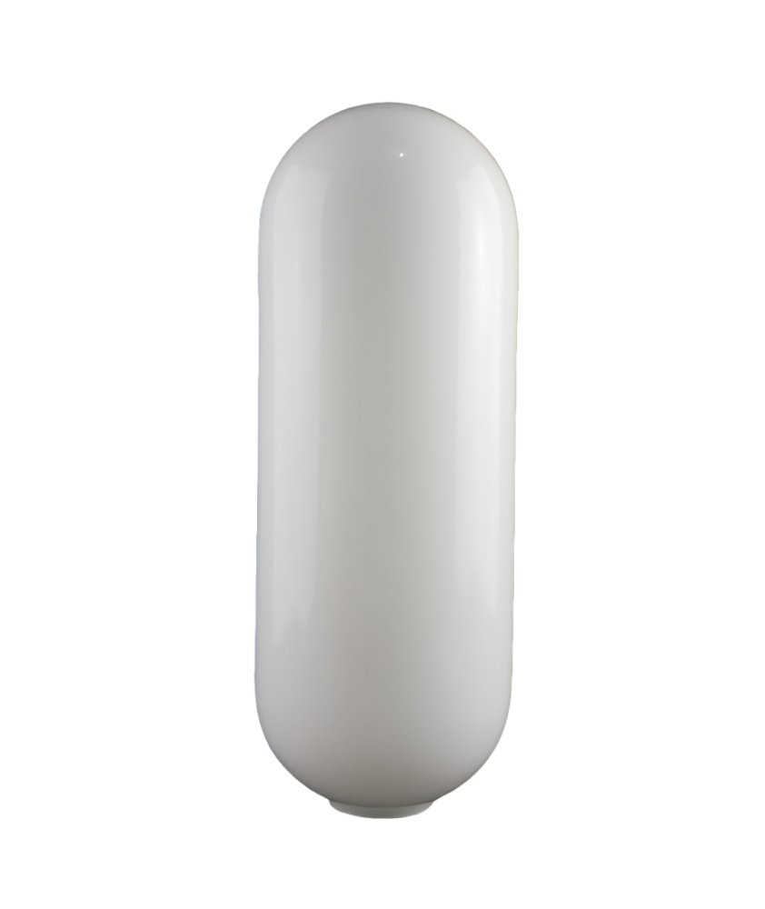 400mm Opal Cylinder Glass Shade with 50mm Base